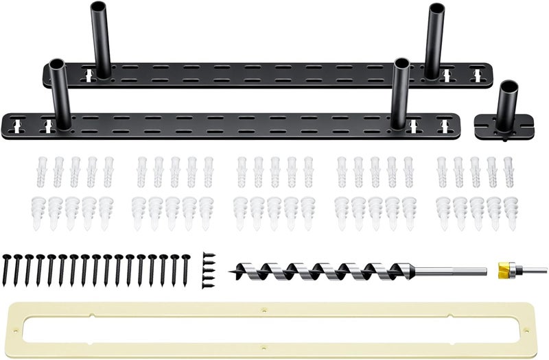 Craftersmark 2pcs Floating Shelf Hardware Heavy Duty Hidden Shelf Brackets Support,Wall Mounting Invisible Floating Shelves Bracket with Jig (22" x 4" x 1.5" with Tools) - Image 1